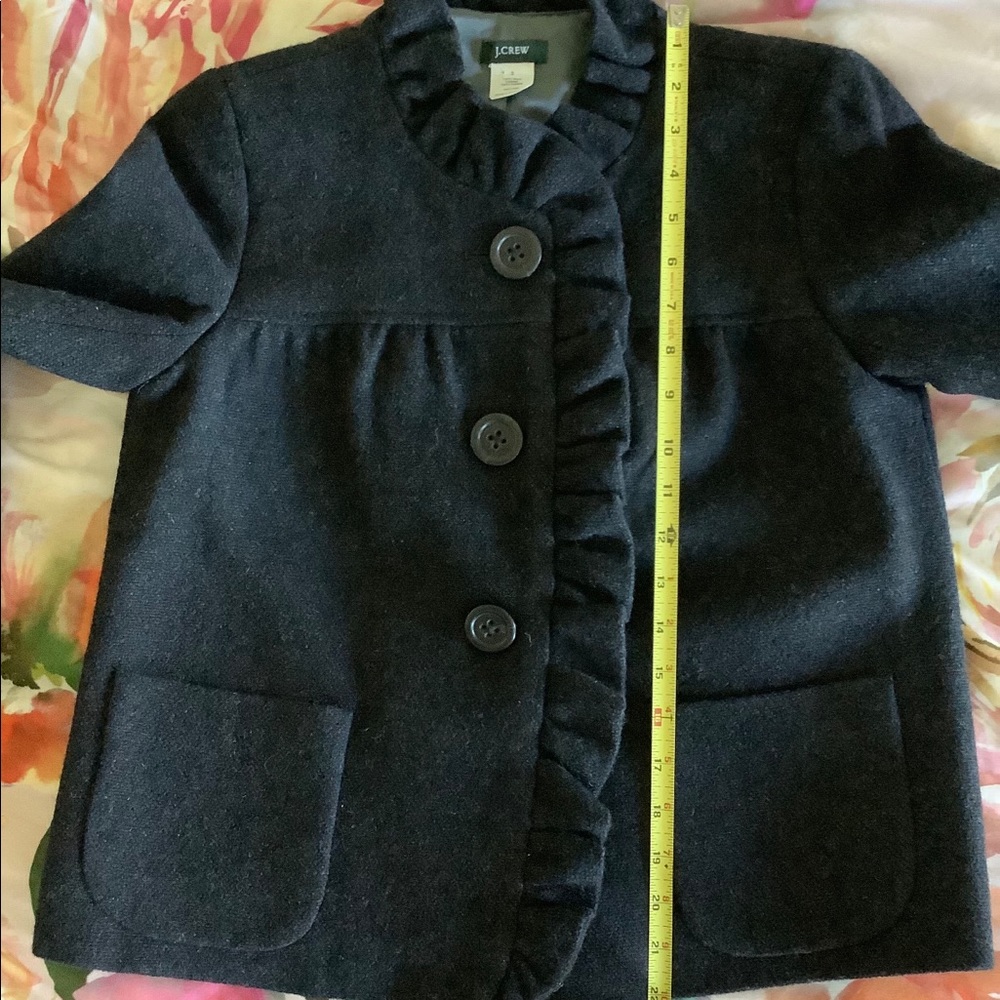 J.Crew Ruffle Wool Jacket - Picture 5 of 6